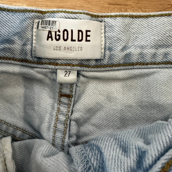 Agolde Denim Maxi Skirt SIZE 27 Jean Western Rigid Country Festival $258 FLAW - Picture 11 of 12